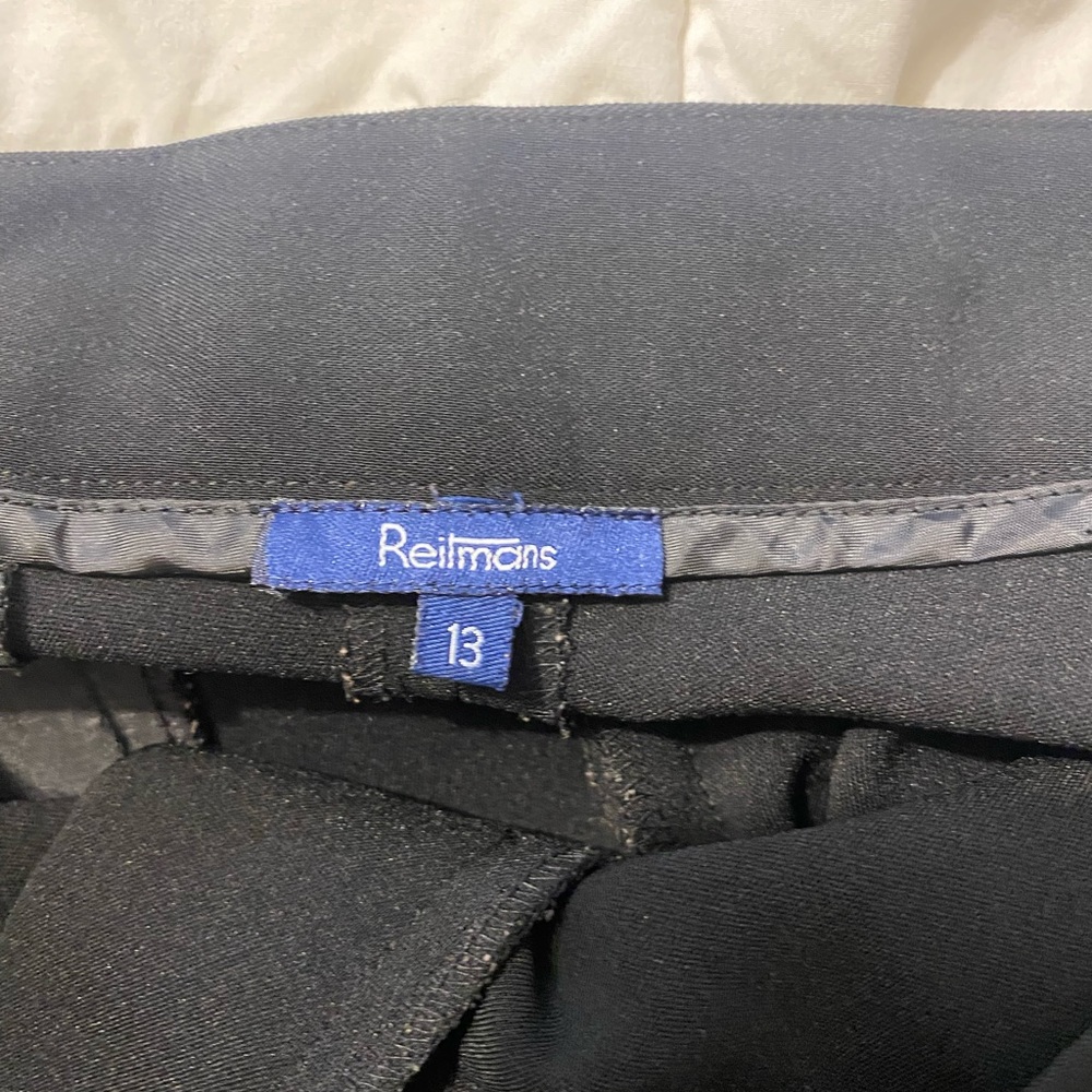 Reitman’s Women’s Wide Leg Black Pants – Size 13, work, office, casual, everyday - Picture 3 of 4